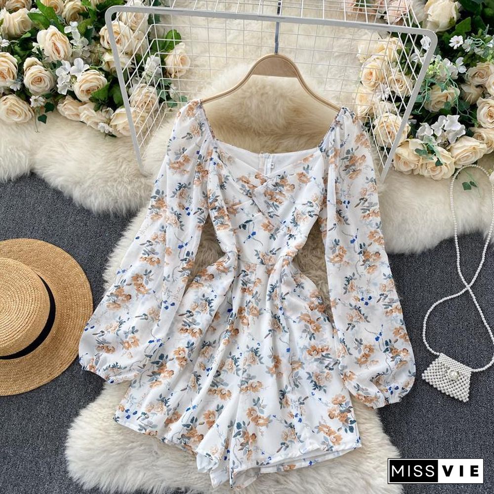 Sweet Print Long Sleeve Rompers P15817