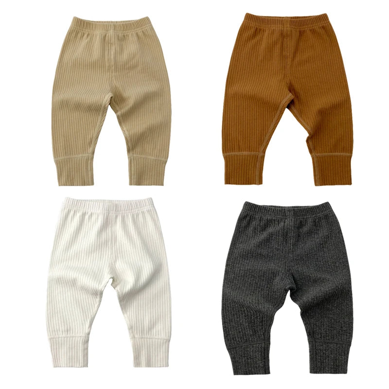 Newborn Baby Pants For Boys Girls Clothing Solid Cotton Stretch Pants Baby High Waist Trousers Toddler Costume Infant PP Pants