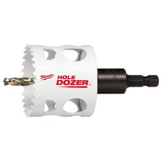 MW 2-18 in. Hole Dozer Bi-Metal Hole Saw with 38 in. Arbor  Pilot Bit 49-56-9668