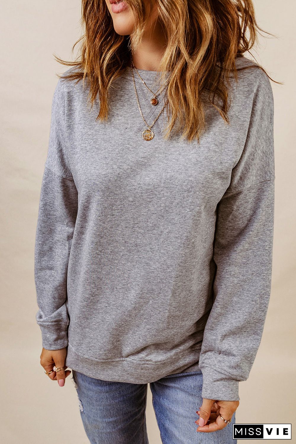 Crew Neck Long Sleeve Sweatshirt