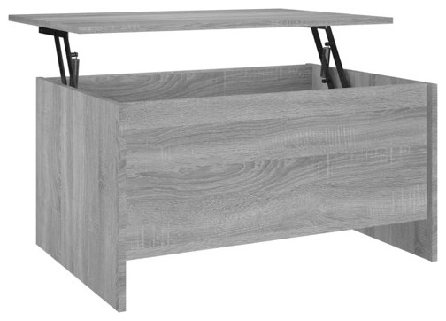 vidaXL Coffee Table Lift Top Accent Sofa End Table Concrete Gray Engineered Wood   Farmhouse   Coffee Tables   by vidaXL LLC  Houzz