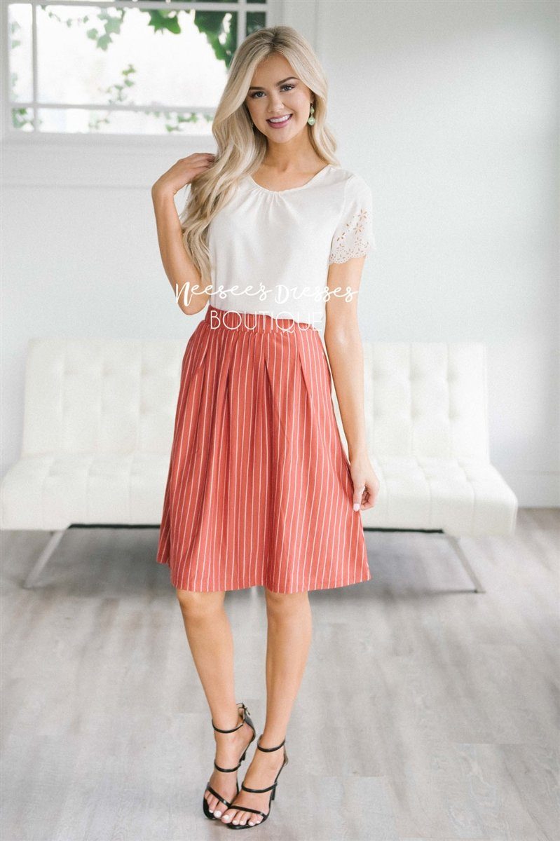 Striped Aline Skirt