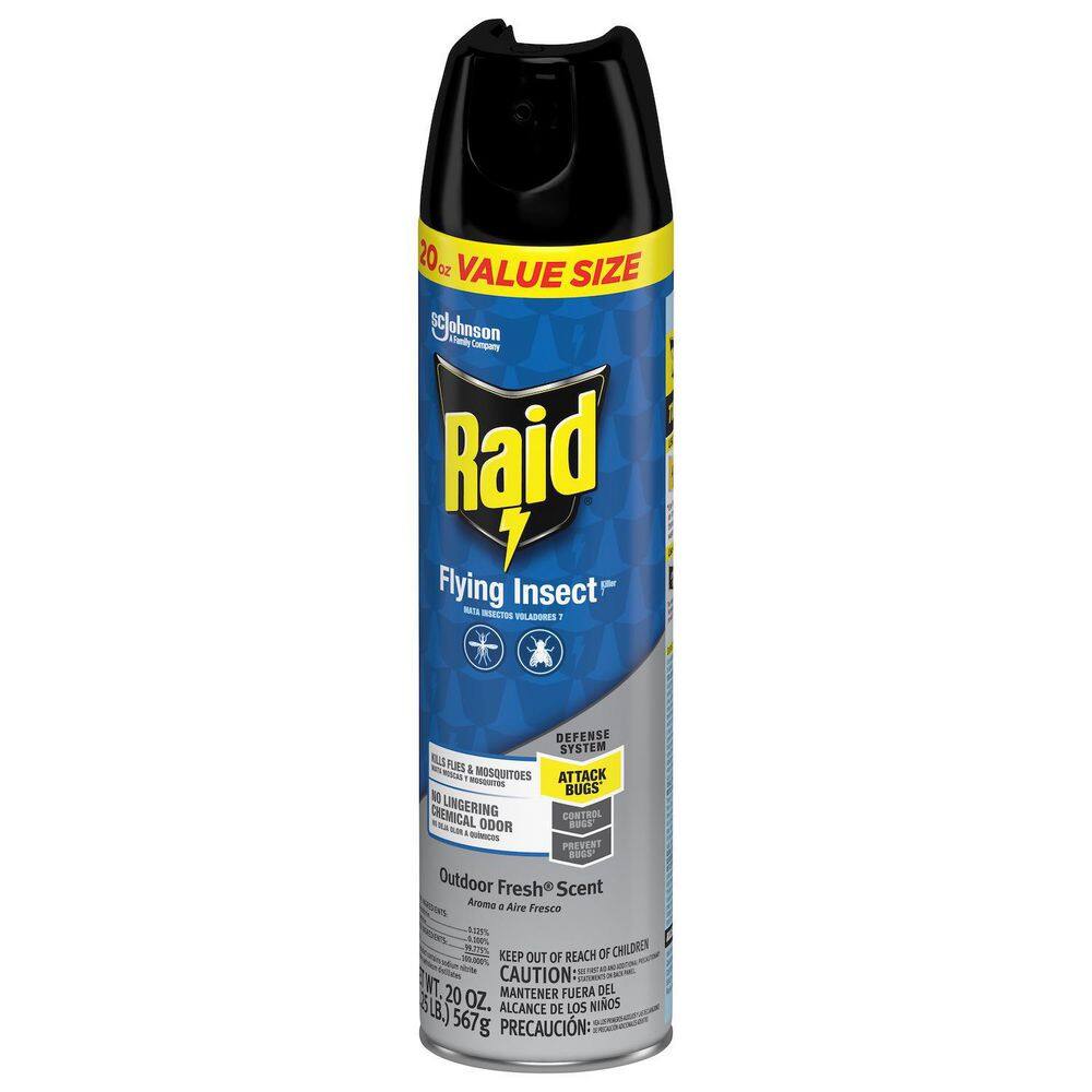 Raid 20 oz. Flying Insect Killer 7 Insecticide Aerosol Spray Outdoor Fresh SCJ337151
