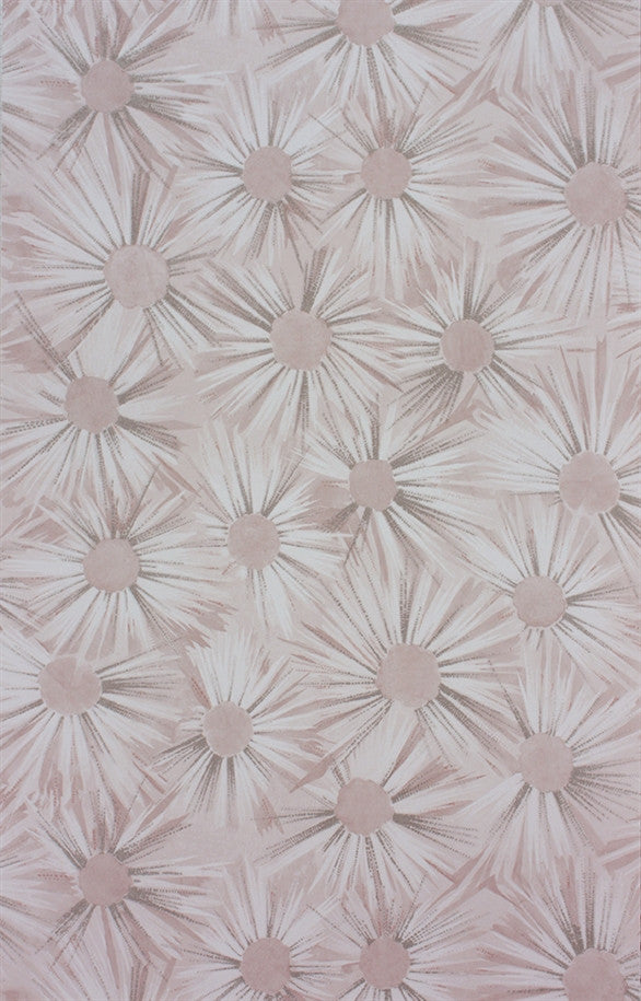 Estella Wallpaper in Shell Pink and Silver by Nina Campbell for Osborne & Little