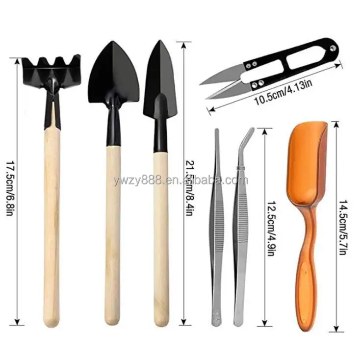 12Pcs Succulent Plants Hand Transplanting Miniature Planting Indoor Bonsai Gardening Kit Kids Mini Gardening Tools Set