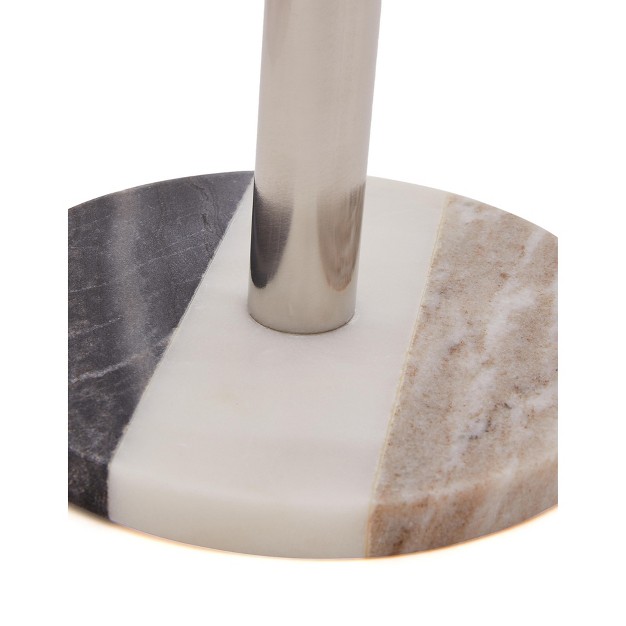 Lexi Home Marble Counter Paper Towel Holder Mount Grey