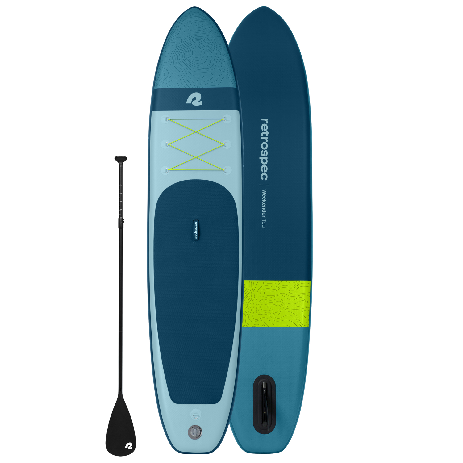 Retrospec Weekender Tour PVC Inflatable Blue Paddleboard 6 in. H X 30 in. W X 12 ft. L