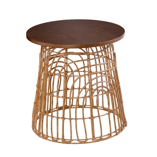 SEI Furniture Wavehill Eclectic Natural Wood Accent Table