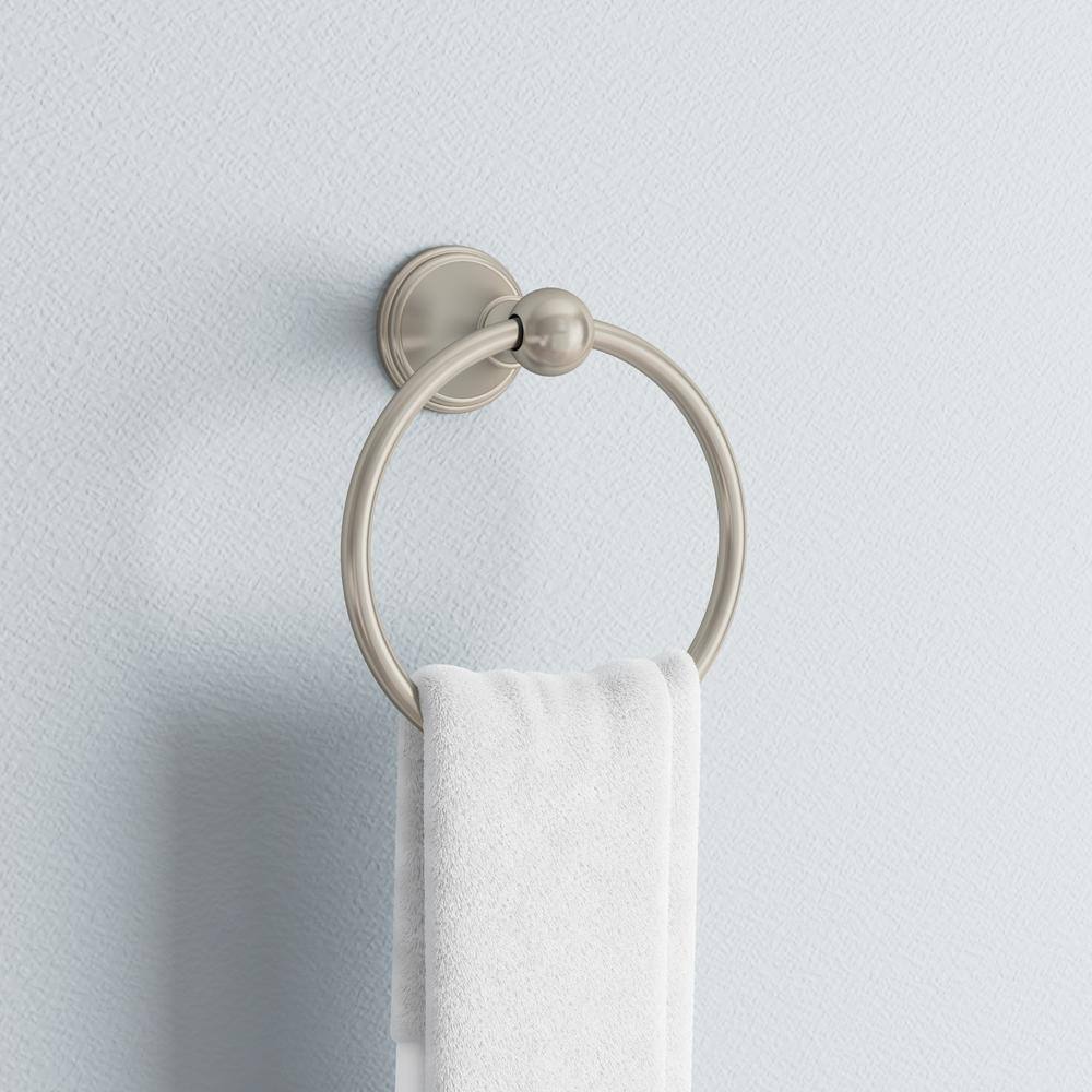 Delta Crestfield Towel Ring in SpotShield Brushed Nickel 138033