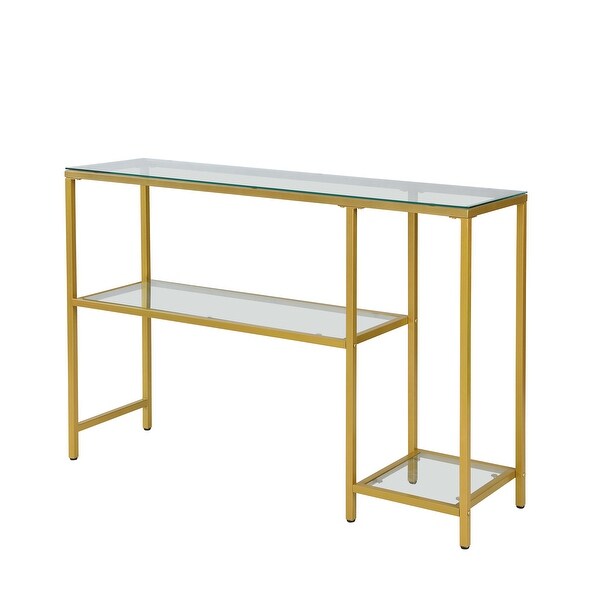 Cora Console Table with Shelves