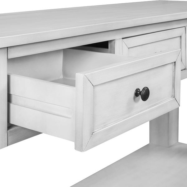 Modern solid wood buffet sideboard side table， control table， sofa table， 3 drawers and 1 shelf