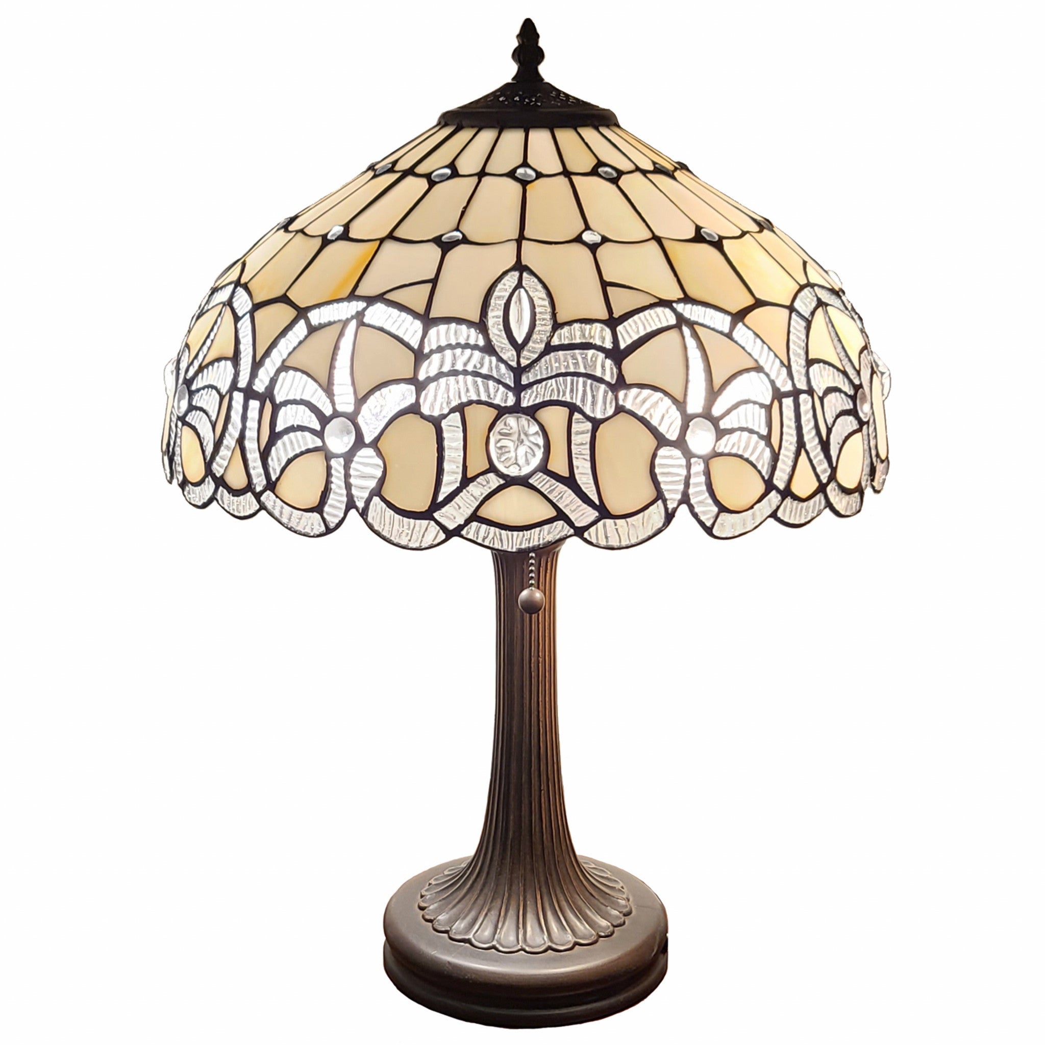 24" Stained Glass Two Light Stained Glass Two Light Accent Table Lamp