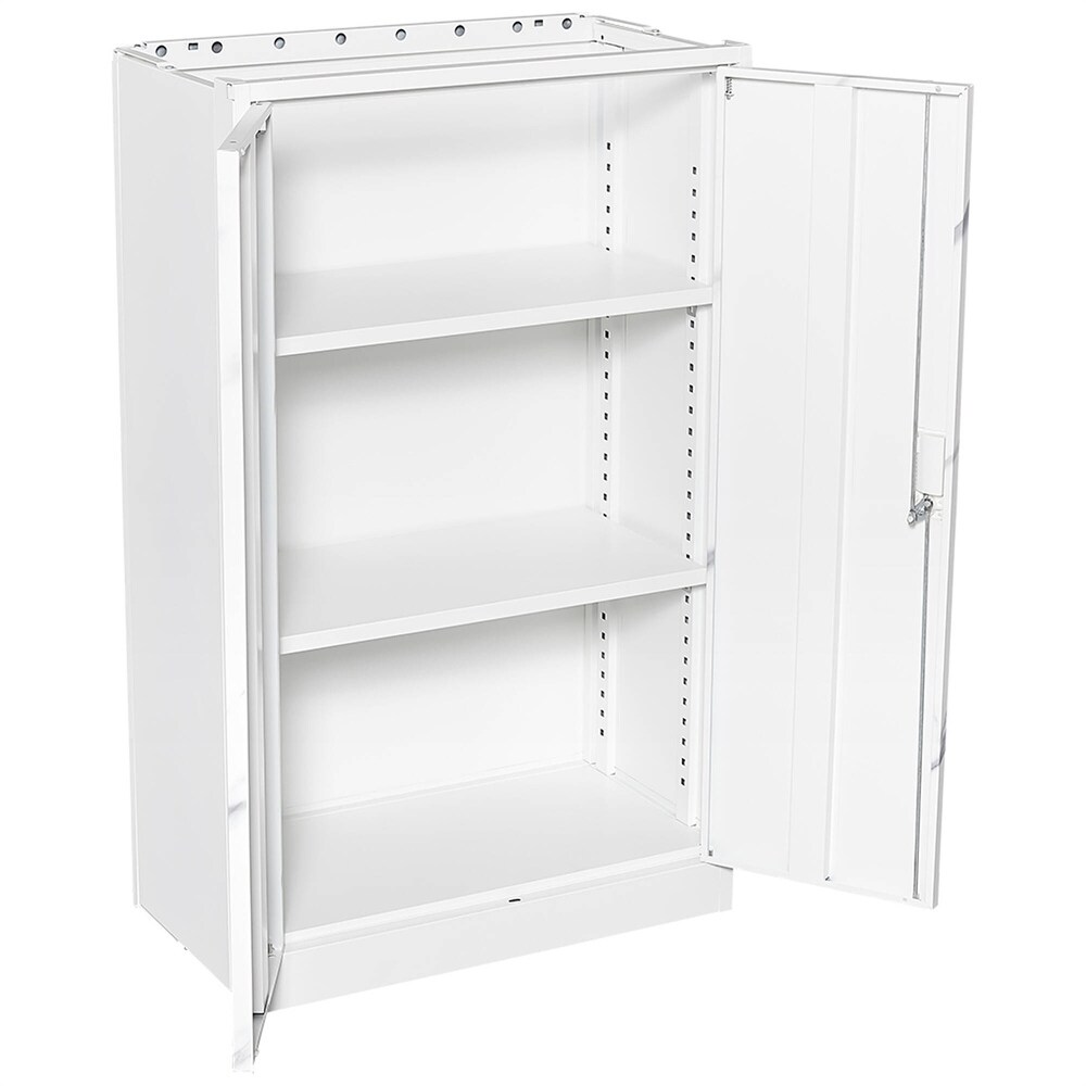 Metal Folding Filing Locker Storage Cabinet with Locking Doors and Adjustable Shelf