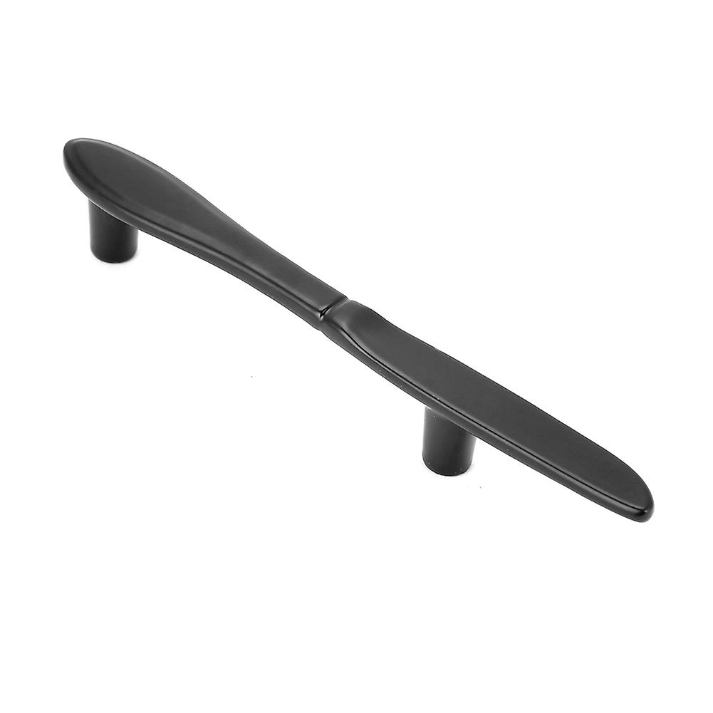 Zinc Alloy Matt Black/ Bronze Tableware Shape Solid Cabinet Handle Furniture Door Accessory(#1)