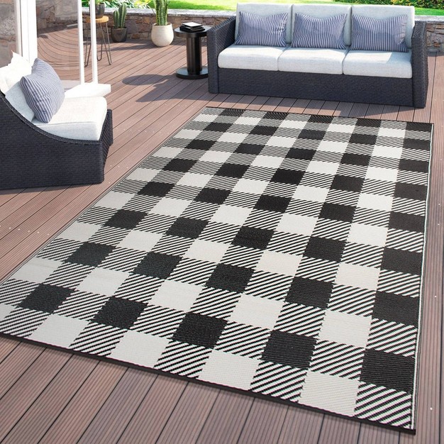 World Rug Gallery Buffalo Plaid Reversible Plastic Indoor And Outdoor Rugs