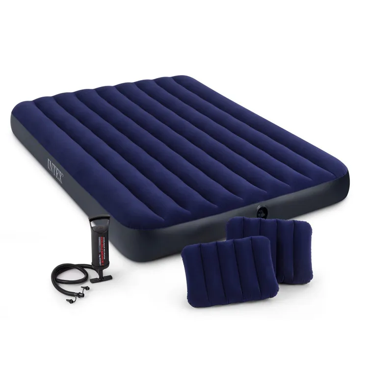 Luxury striped double person enlarged inflatable mattress 2 person thickened air cushion bed