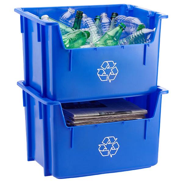 Blue 12 gal Stackable Recycle Bin