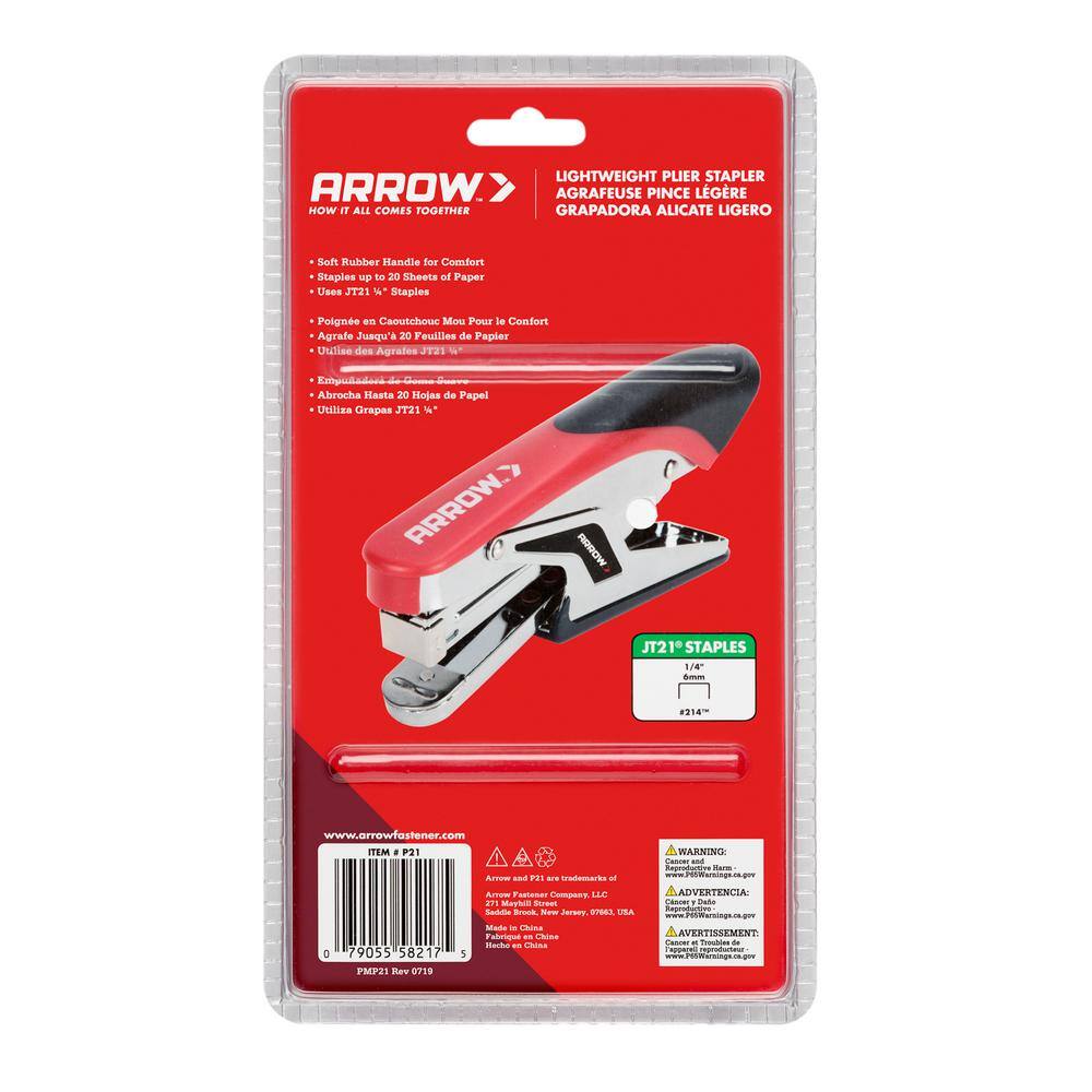 Arrow Lightweight Plier Stapler P21