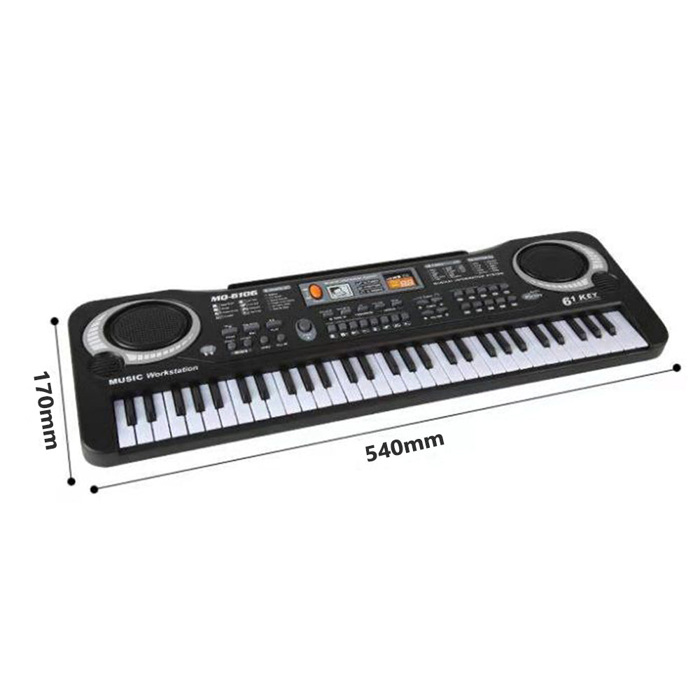 61 Keys Kids Digital Music Electronic Keyboard Electric Piano Beginner Keyboard for Girls and Boys， Ages 4-8， 9-12， 13-19 with Microphone