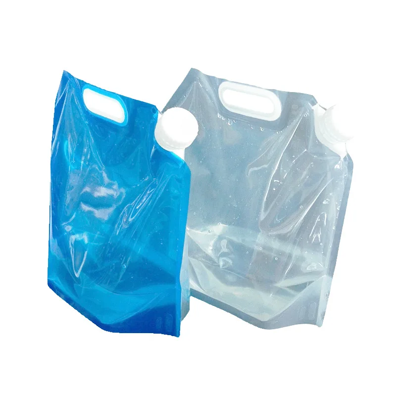 Outdoor large capacity convenient water bag Transparent 10L folding water bag