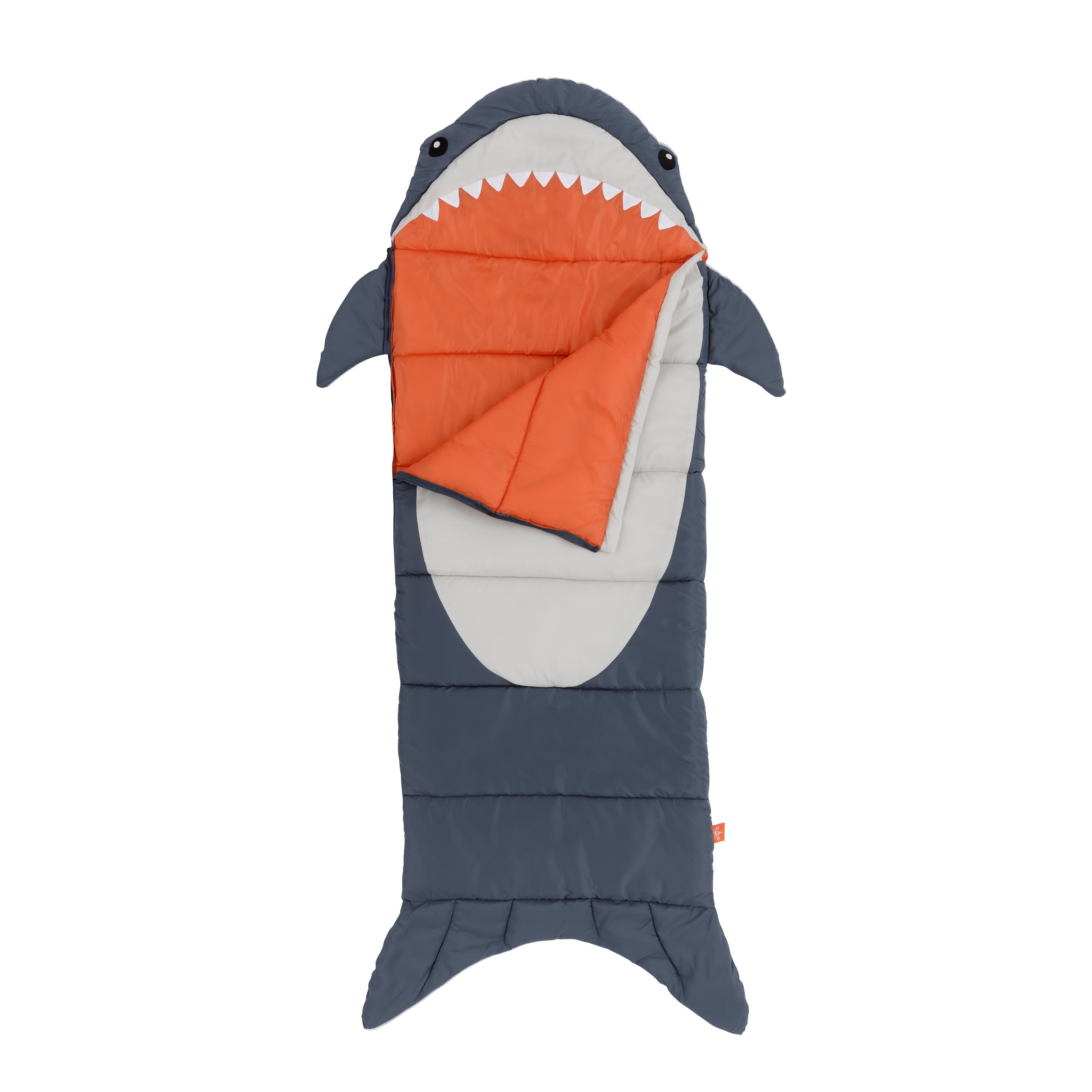 Firefly! Outdoor Gear Finn the Shark Kid's Sleeping Bag - Navy/Gray (65 in. x 24 in.)