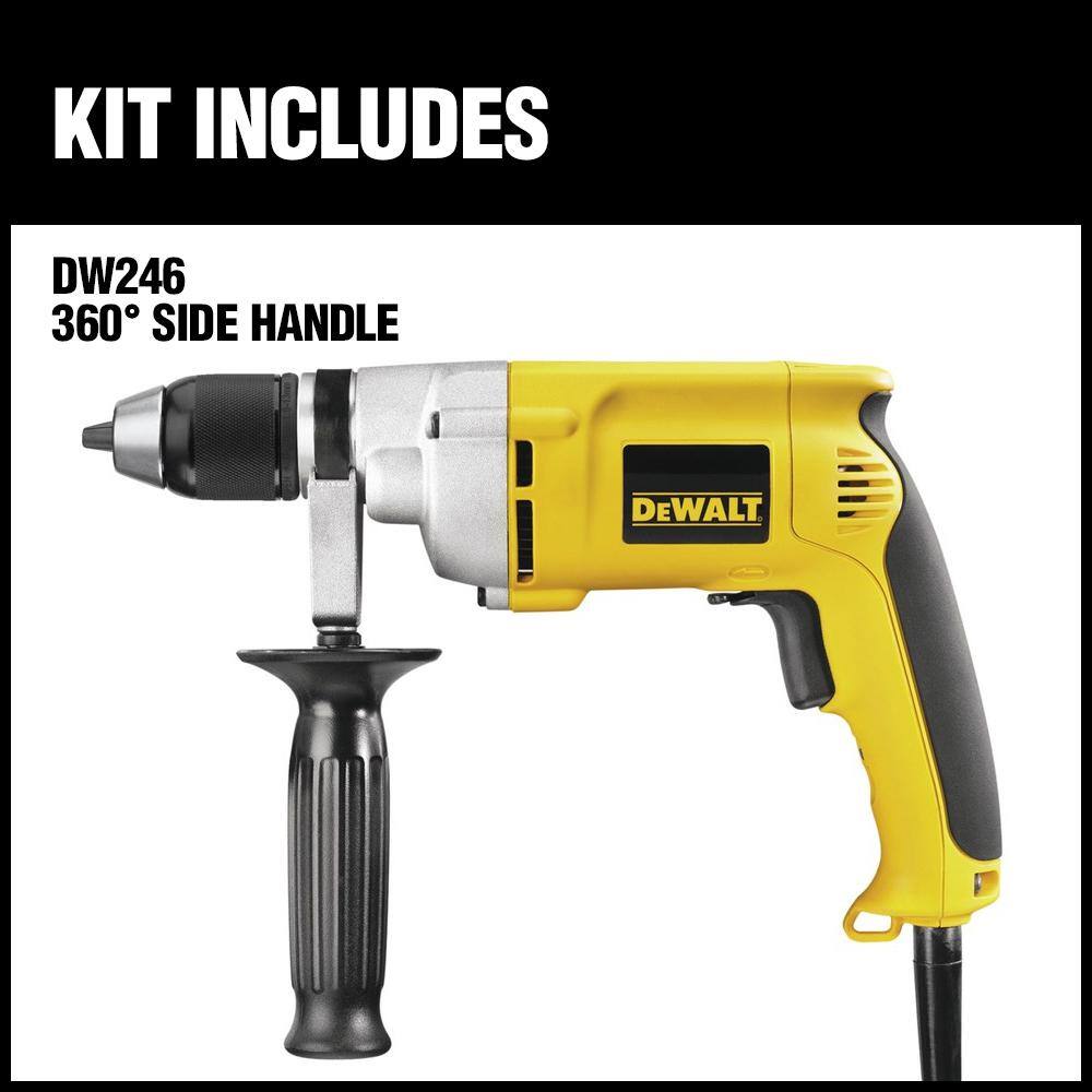 DW 7.8 Amp 12 in. 0-600 RPM Variable Speed Reversing Drill with Keyless Chuck DW246