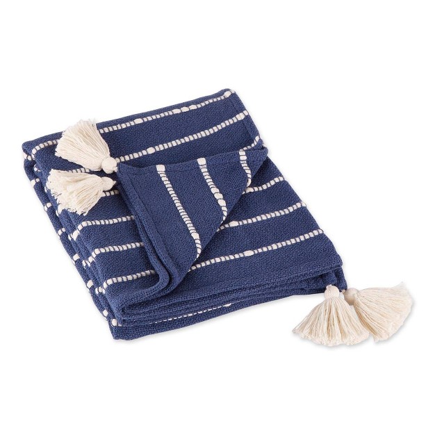 Slub Striped Throw Blanket Design Imports