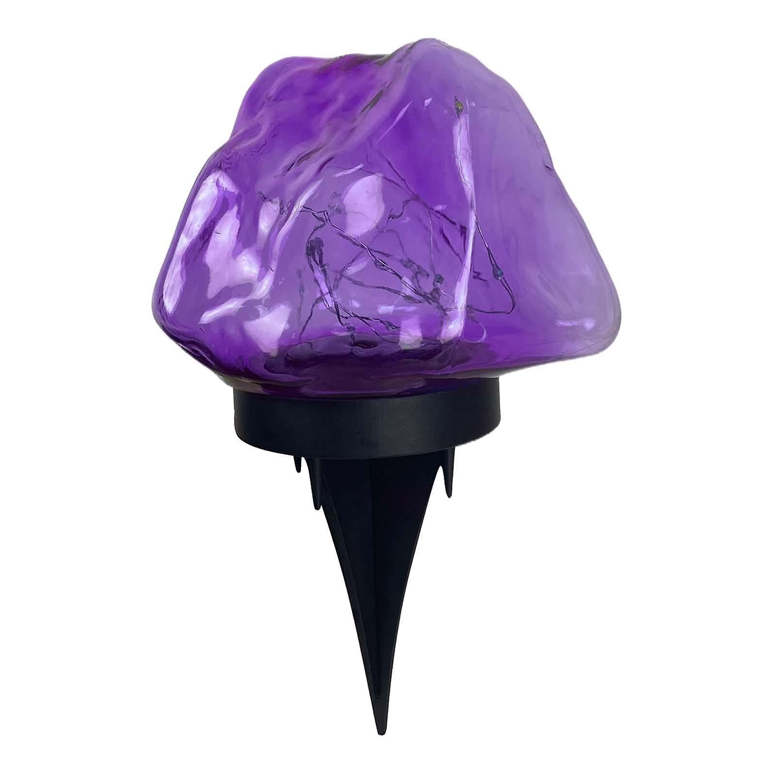 Solar Powered Ground Lights Waterproof Outdoor Led Lighting For Walkway Yard Violet