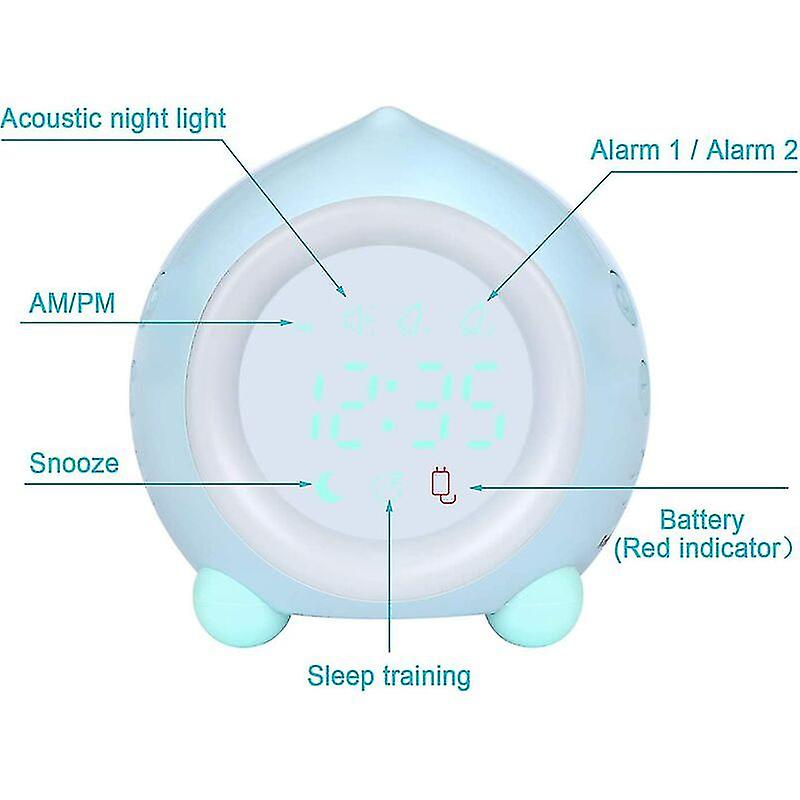 Children's Alarm Clock Light Up Digital Led Lamp Alarm Clock Night Light Girl Boys Day Night Child Adjustable Volume Snooze Alarm Clock In Usb Charge-