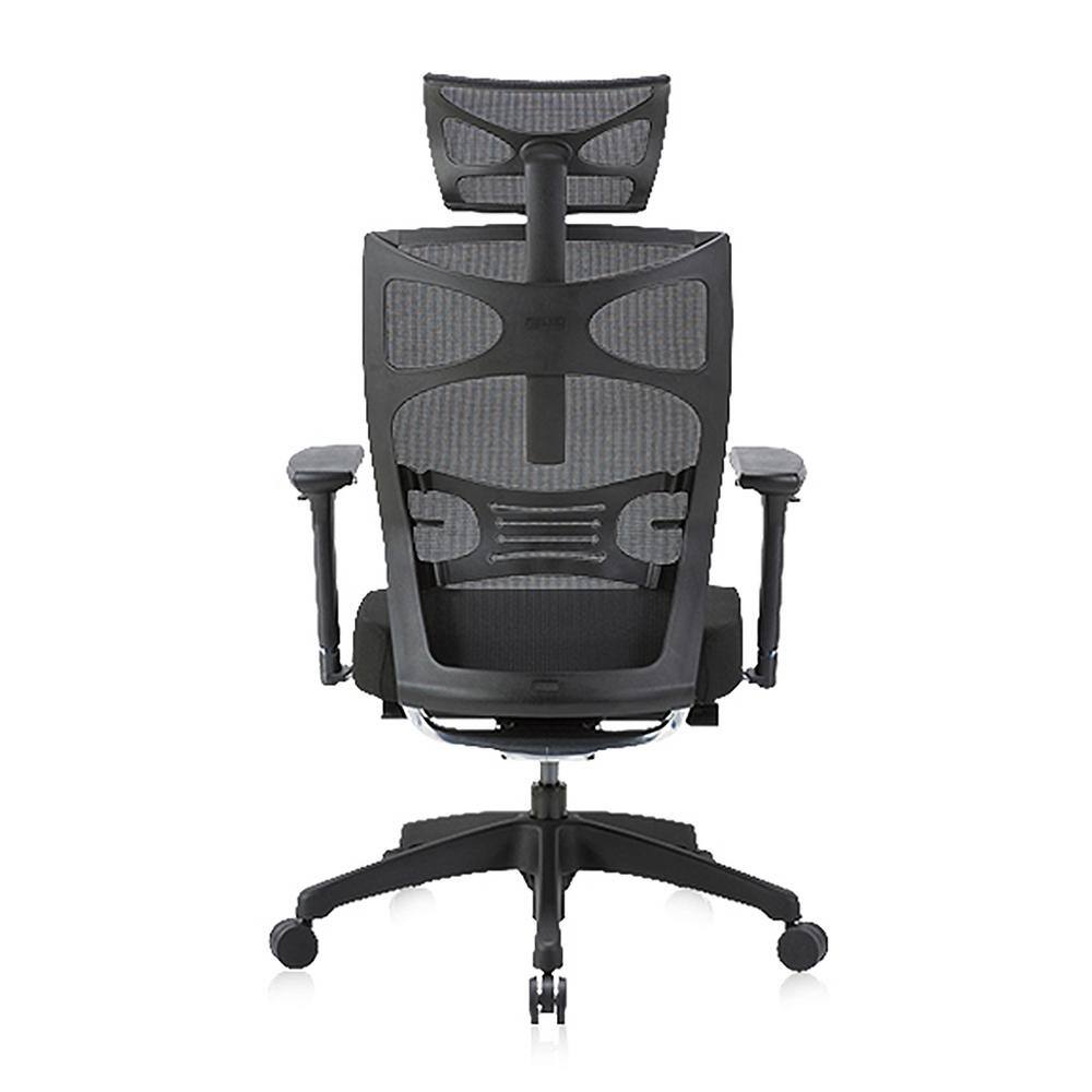 Furniture of America Caius Regular Black Breathable Mesh Ergonomic Office Chair with Adjustable Lumbar IDF-60393