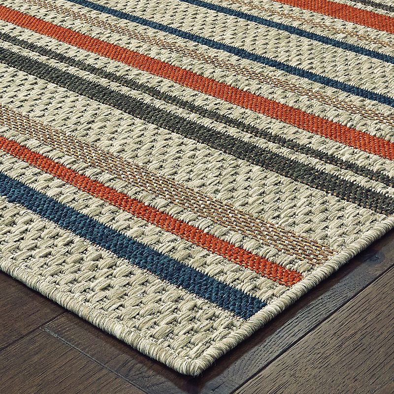 StyleHaven Lafayette Striped Indoor Outdoor Rug