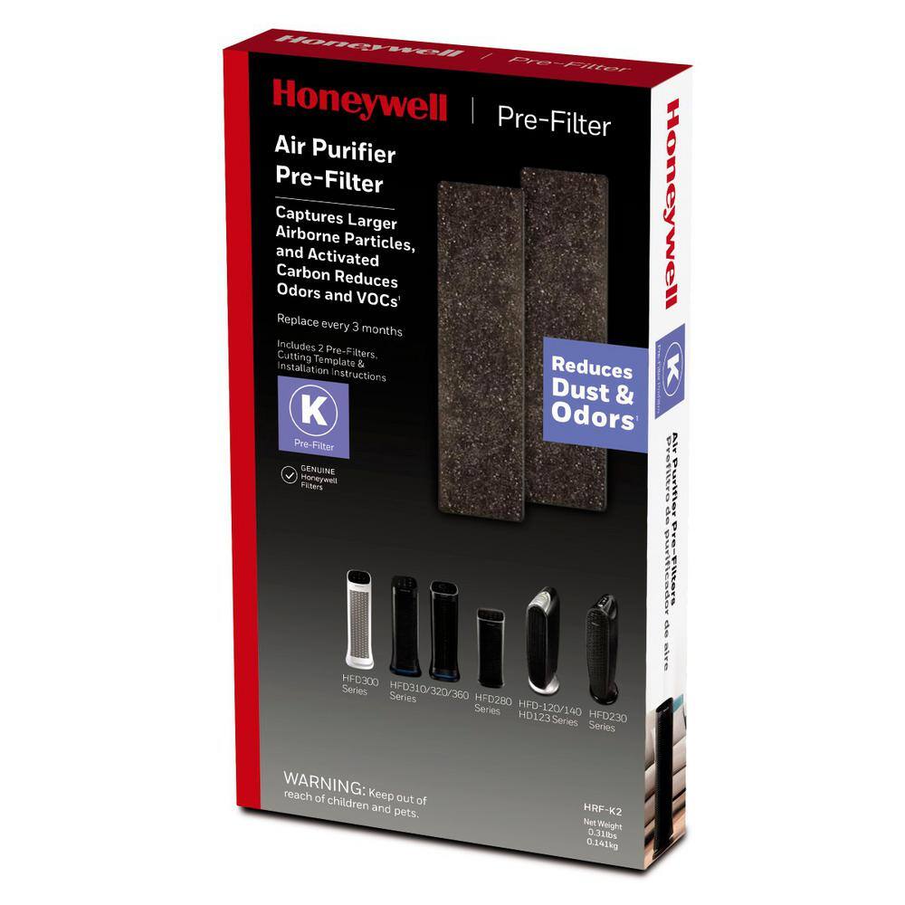 Honeywell Odor and Gas Reducing Pre-Filter K (2-Pack) HRF-K2V1