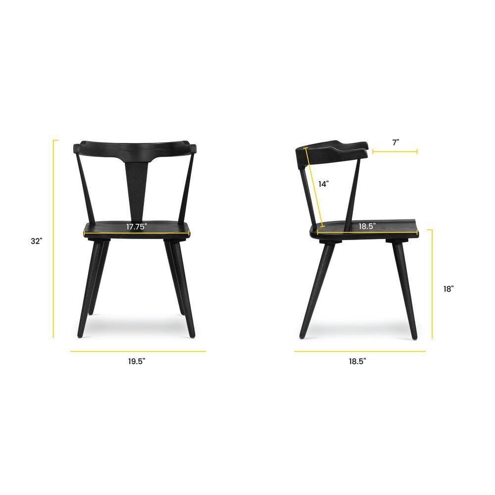 Poly and Bark Enzo Dining Chair in Black DI-A1071-BLK