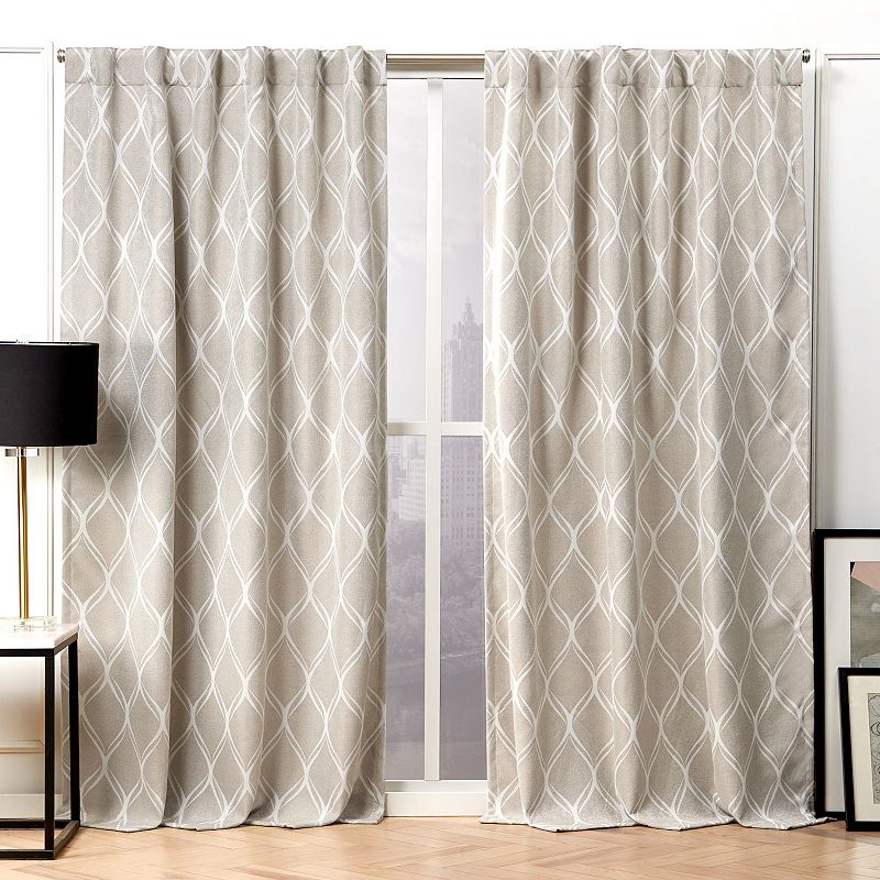 Nicole Miller NY 2-pack Circuit Blackout Hidden Tab Top Window Curtains