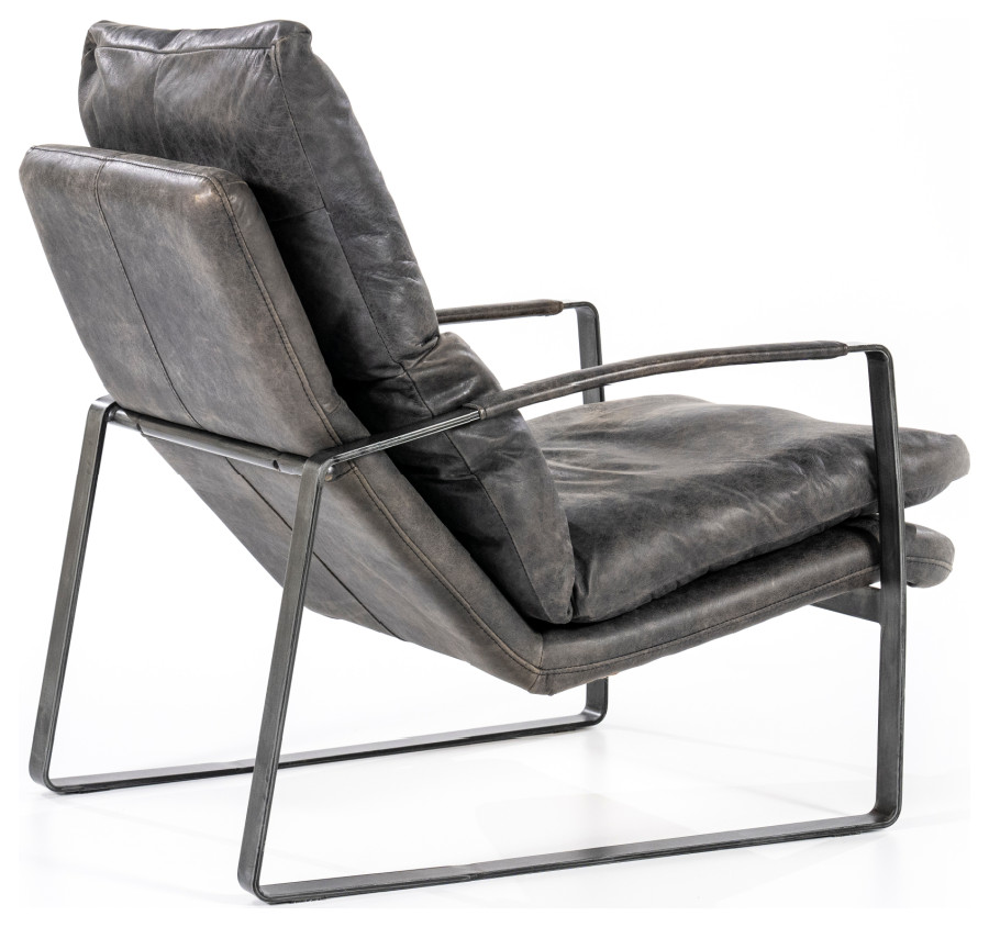 Dark Grey Lounge Chair  Eleonora Lex   Industrial   Armchairs And Accent Chairs   by Luxury Furnitures  Houzz