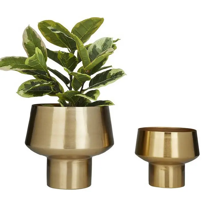 Tabletop Decorative Metal Planters for Garden Home Decorative Plant Custom Shape Flower Pot Luxury Floor Planter