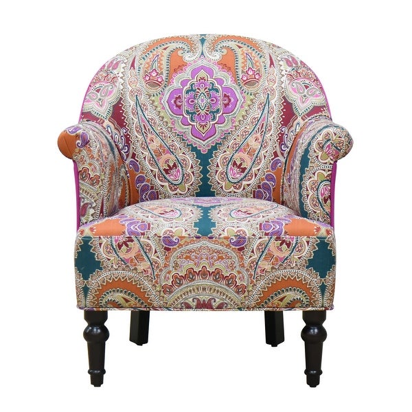 Homy Casa Floral Fabric Accent Chair Arm Chair