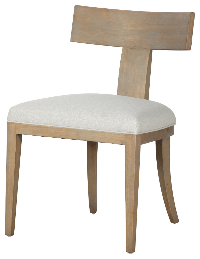 Fabien Mid Century Modern Beige Linen  Wood Dining Chair   Transitional   Dining Chairs   by Vig Furniture Inc.  Houzz