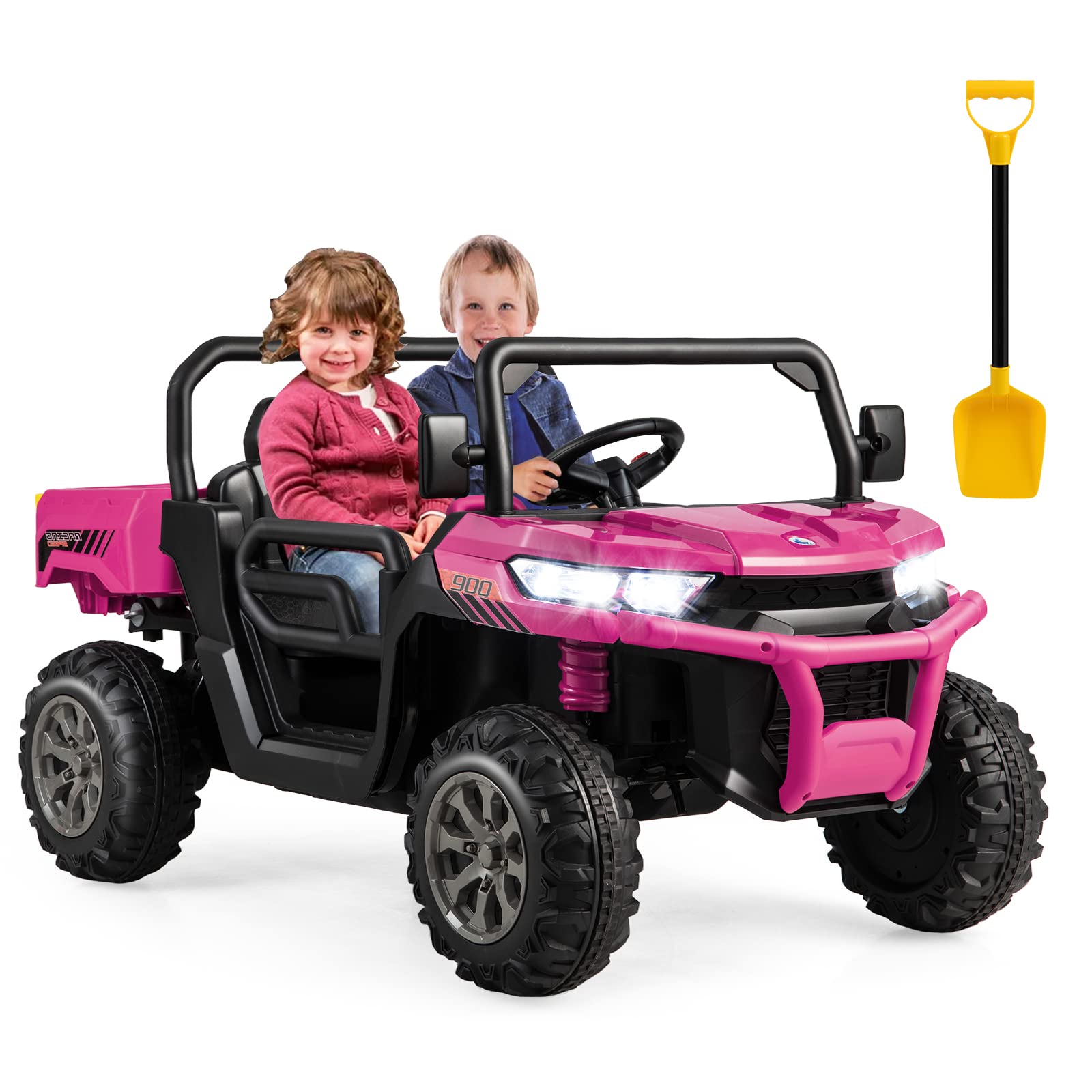 Costzon 2-Seater Ride on Car, Dump Truck w/ Remote Control