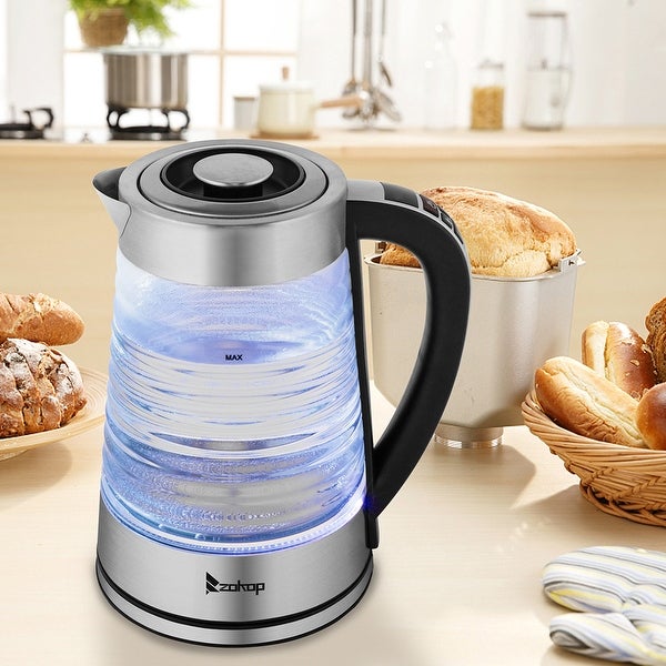 2.2L 1100W Electric Kettle with Blue Light and Electronic Handle