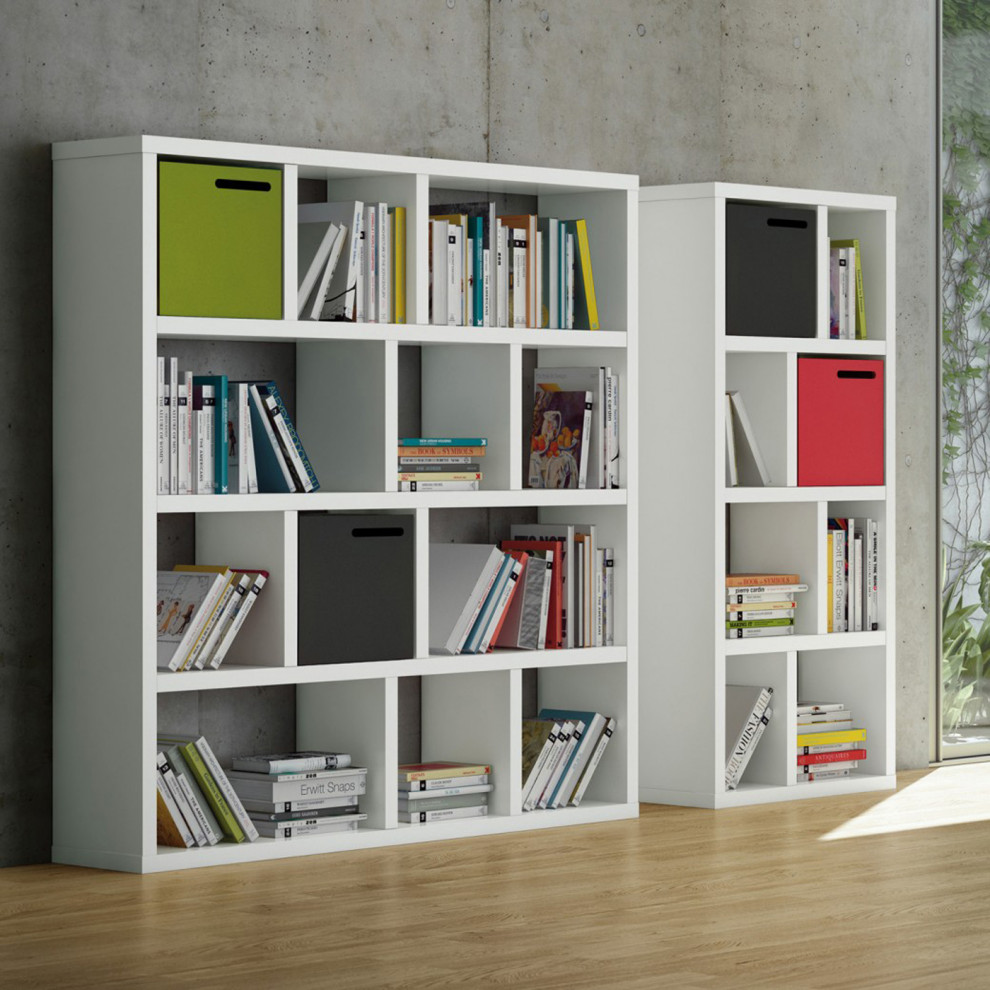 Modern Open Shelving narrow Bookcase   Transitional   Bookcases   by Plush Pod Decor  Houzz