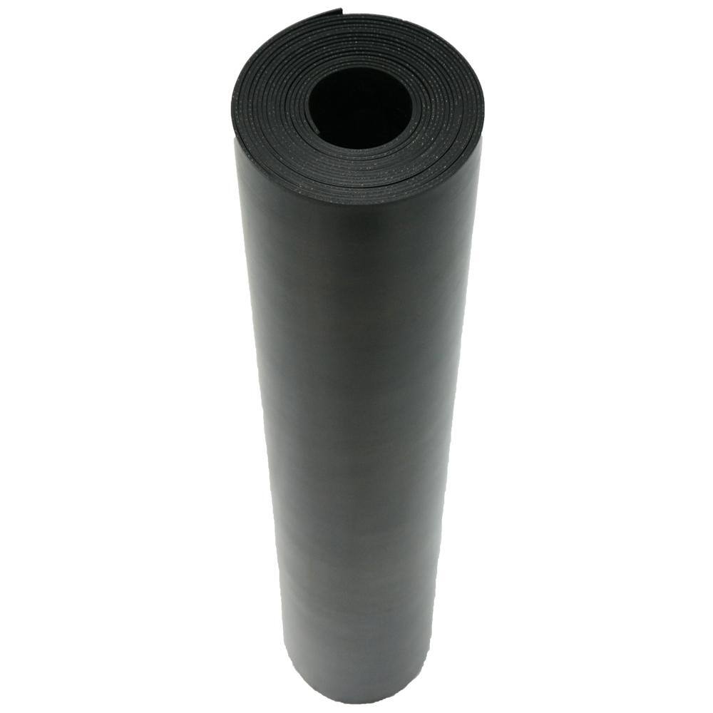 Rubber-Cal Cloth Inserted SBR 14 in. x 36 in. x 96 in. 70A Rubber Sheet - Black 20-107-0250-36-096