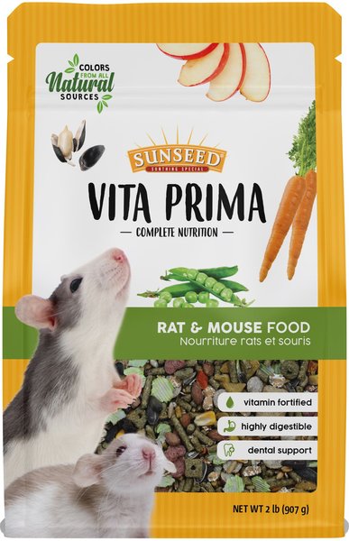 Sunseed Vita Prima Mouse and Rat Food， 2-lb bag