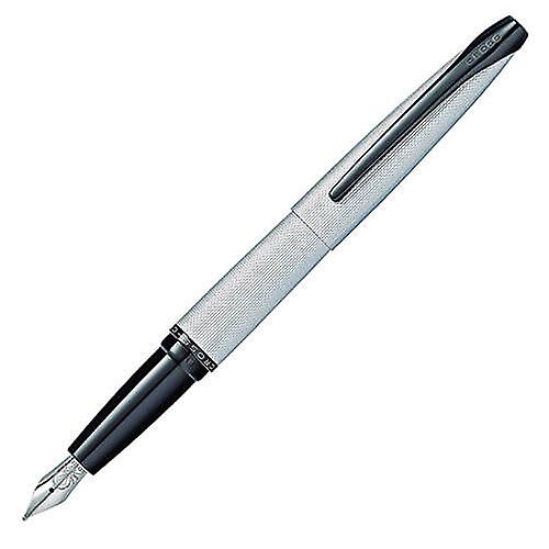 Cross ATX Brushed Chrome Etched Diamond Pen (Med Fountain)