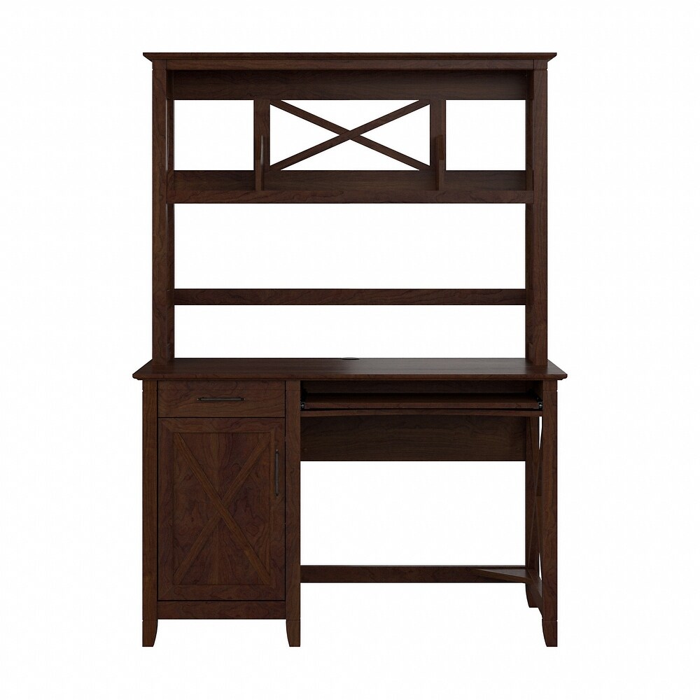 Key West 48W Small Computer Desk with Hutch by Bush Furniture