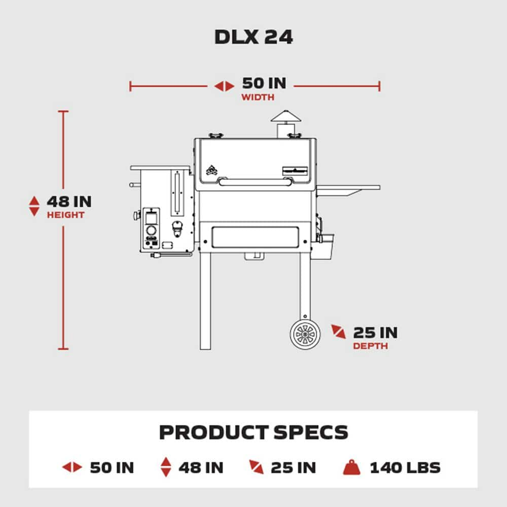 Camp Chef DLX 24 Pellet Grill in Black PG24