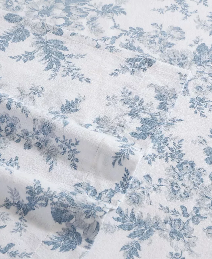 Laura Ashley Vanessa Cotton Flannel Sheet Set， Twin