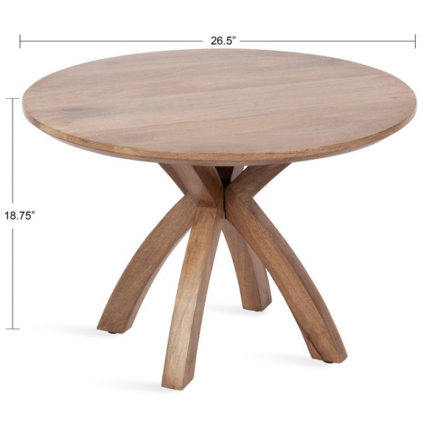 Kate And Laurel Soleyn Round Wood Coffee Table 27x27x19 Natural