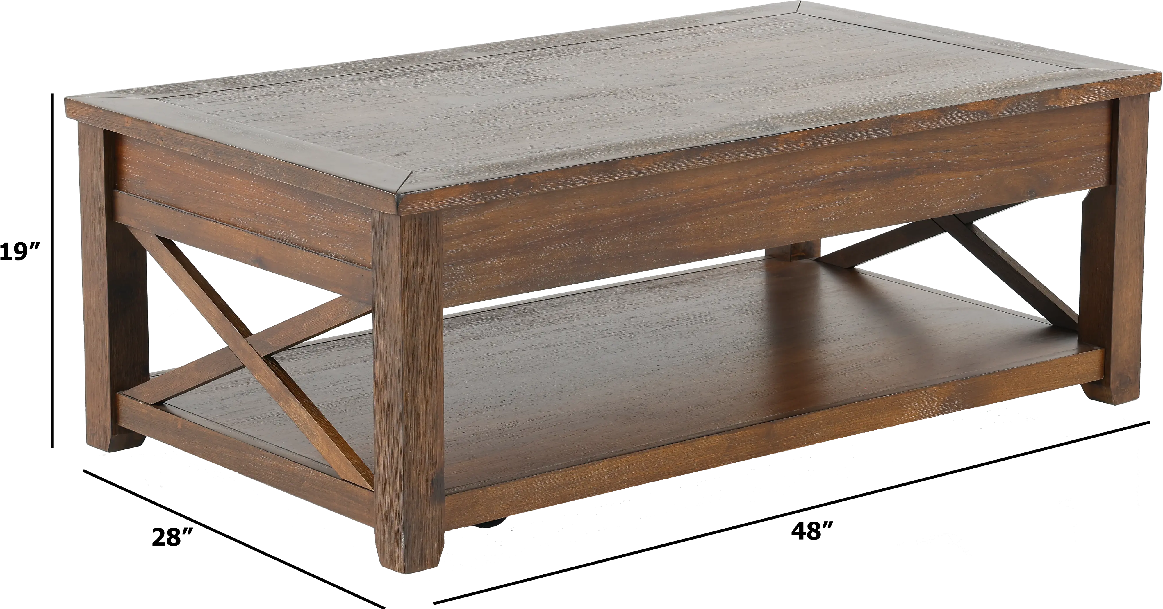 Lenka Mocha Brown Lift Top Coffee Table