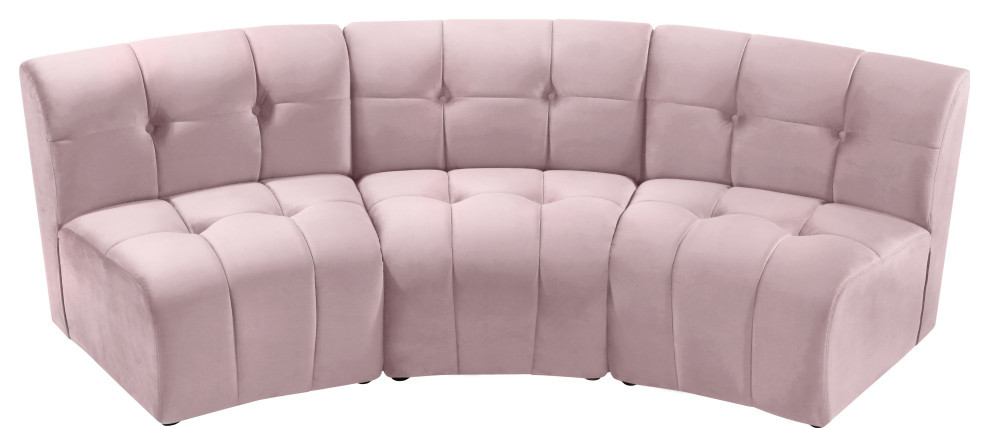 Limitless Modular Velvet 1 Piece Sectional   Contemporary   Sofas   by Meridian Furniture  Houzz